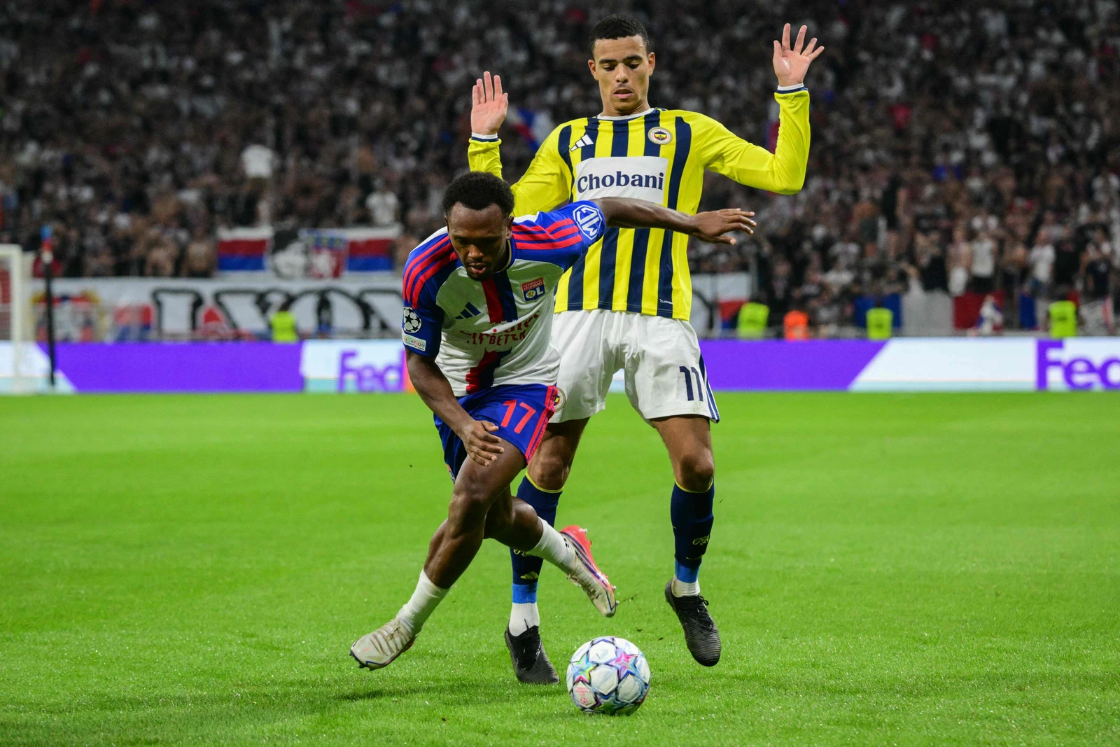 Fenerbahce players Guendouzi, Greenwood charged by UEFA after Champions League playoff at Lyon