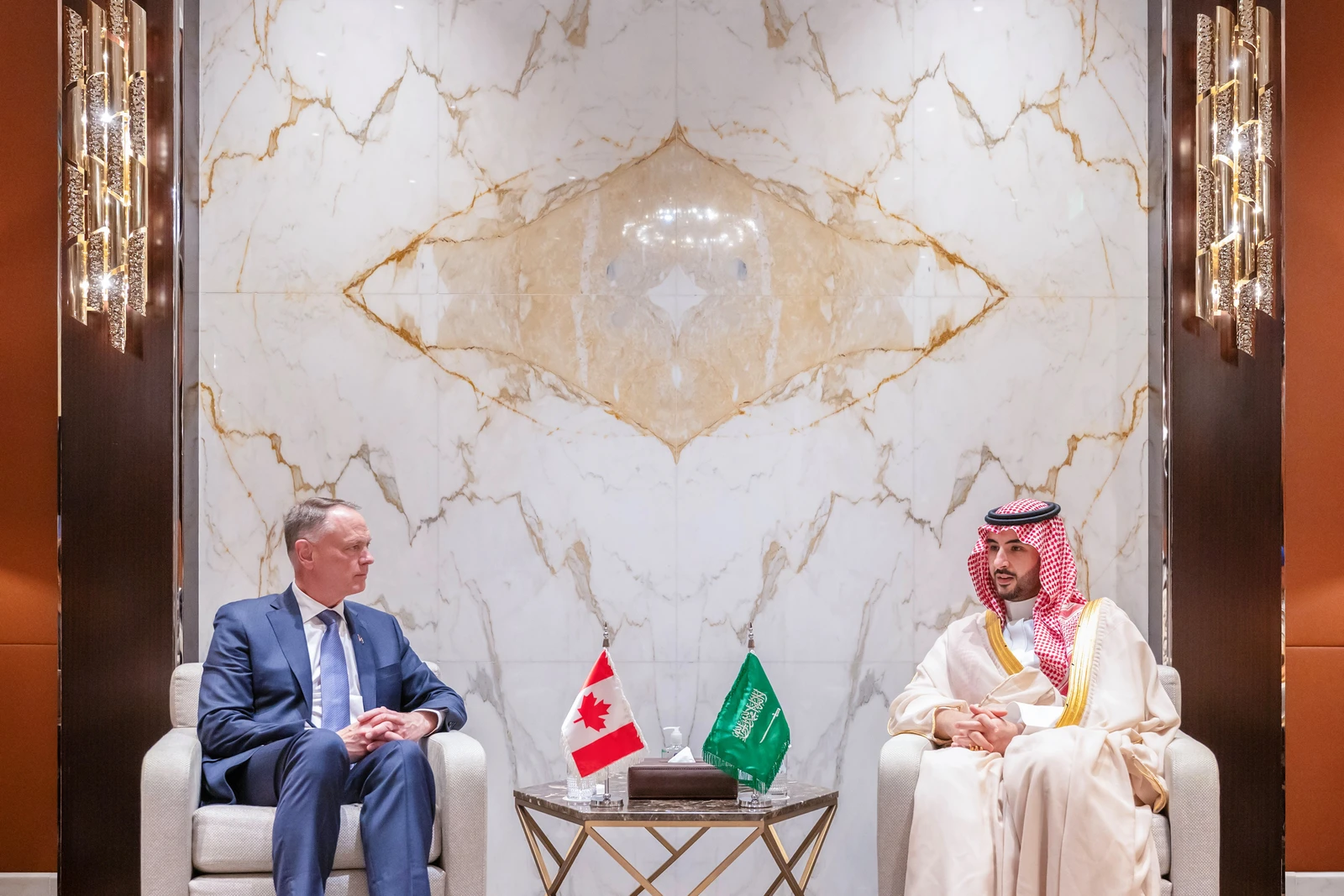 وزير الدفاع يبحث مع نظيره الكندي التعاون الثنائي بين البلدين