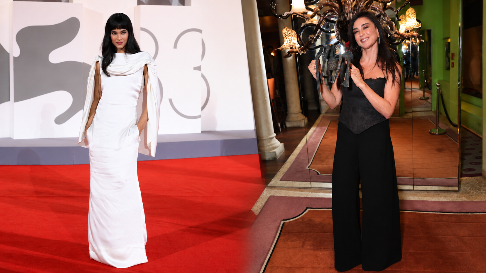Sofia Boutella wears Stella McCartney in Venice as Nadine Labaki wins a Liberatum award
