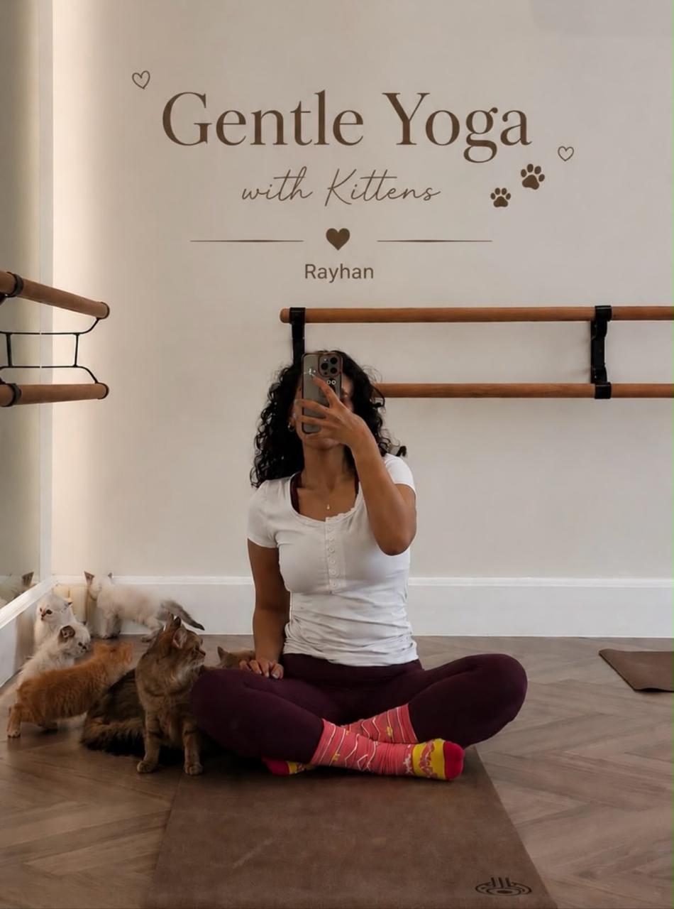 This Riyadh yoga class comes with curious kittens