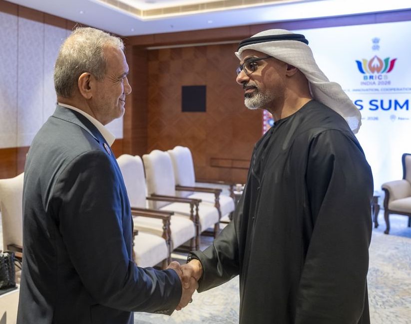 Iran president and Abu Dhabi crown prince discuss 'regional stability'
