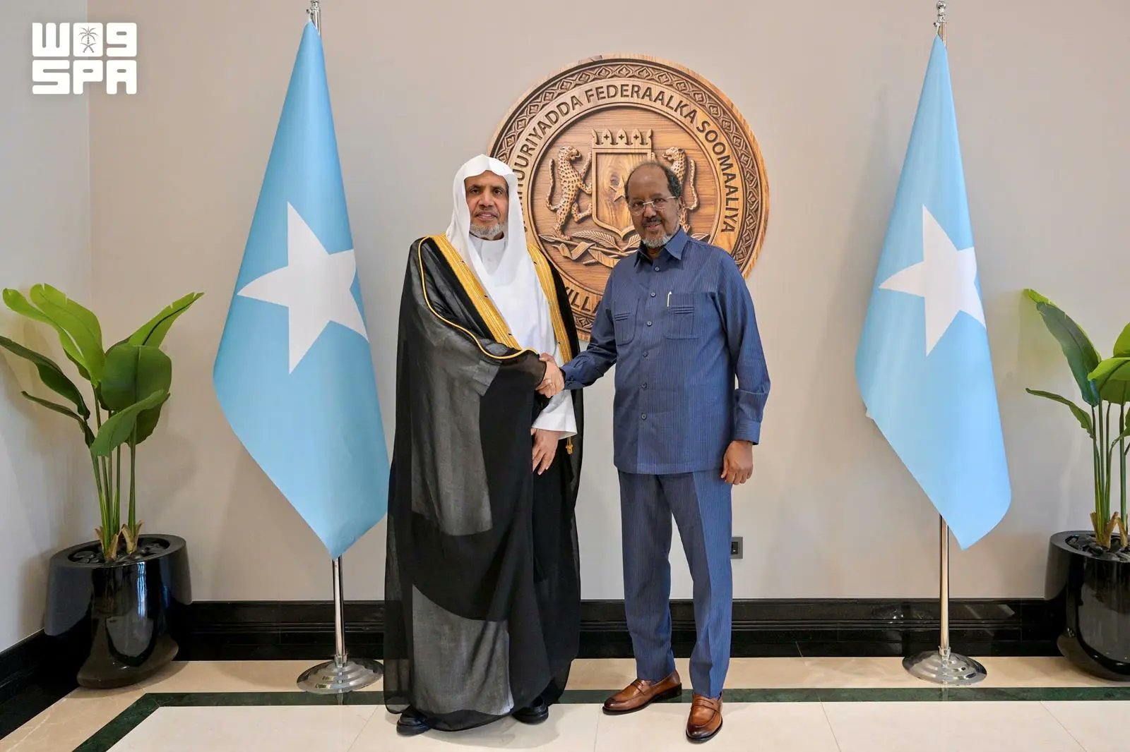 Somali president receives MWL chief in Mogadishu