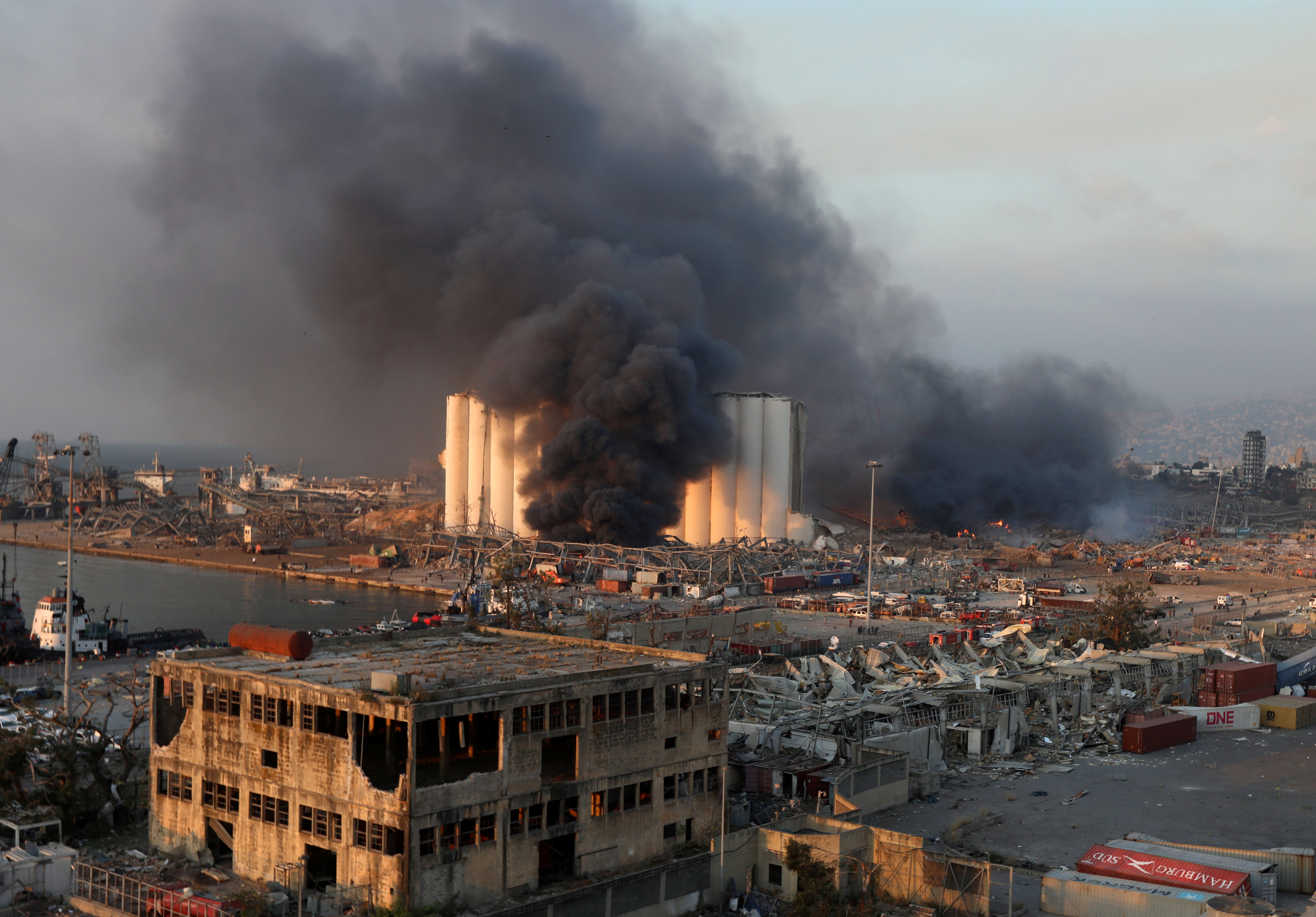 Smoke rises from the site of an explosion in Beirut's port area, Lebanon August 4, 2020. (REUTERS/File photo)