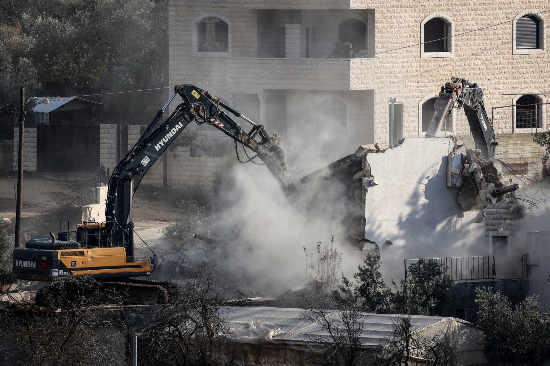 The community falls in the so-called Area C designated by the 1995 Oslo Accords, occupied Palestinian territory which remains under full Israeli control. Under Israeli military law, Palestinians cannot build structures in the area without permits, which are typically refused, and demolitions are common. (File/AFP)