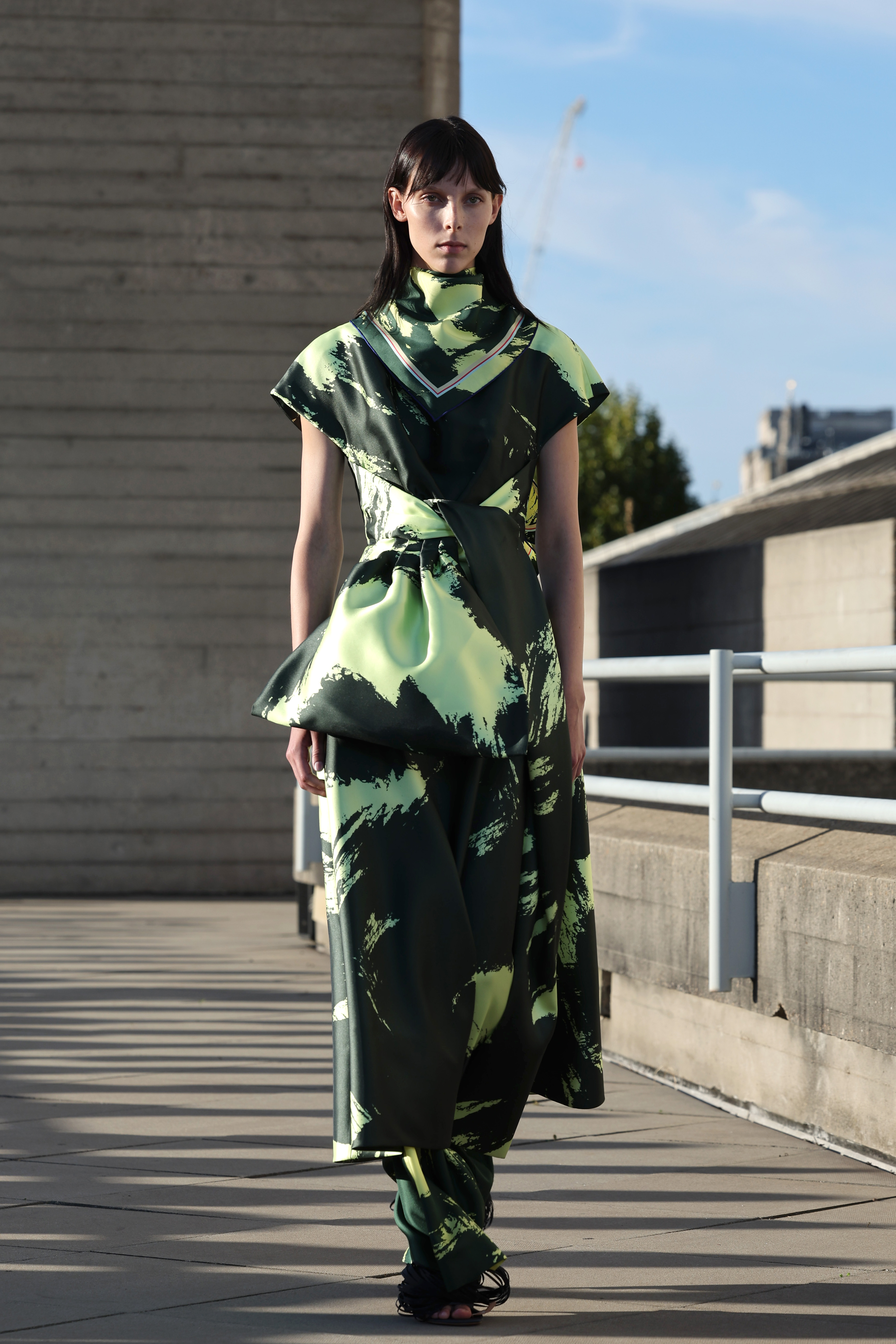 The collection also featured versatile daywear, with safari jackets, shirtdresses, tailoring and everyday separates appearing alongside dramatic eveningwear. (Getty Images)