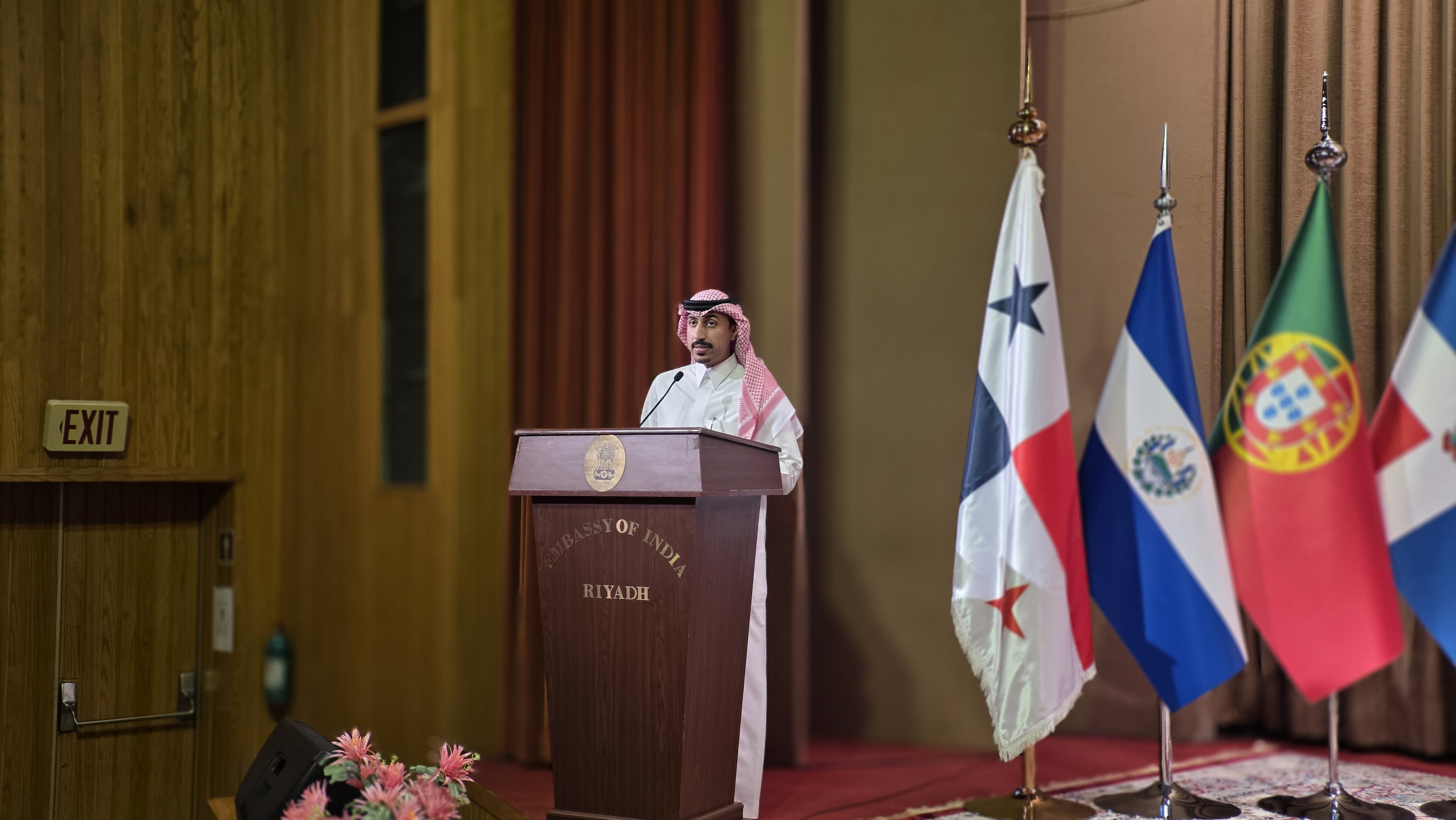 Dr. Abdulrahman Al-Ghannam, chairman of the Saudi Cinema Association, speaks at opening ceremony. (Supplied)