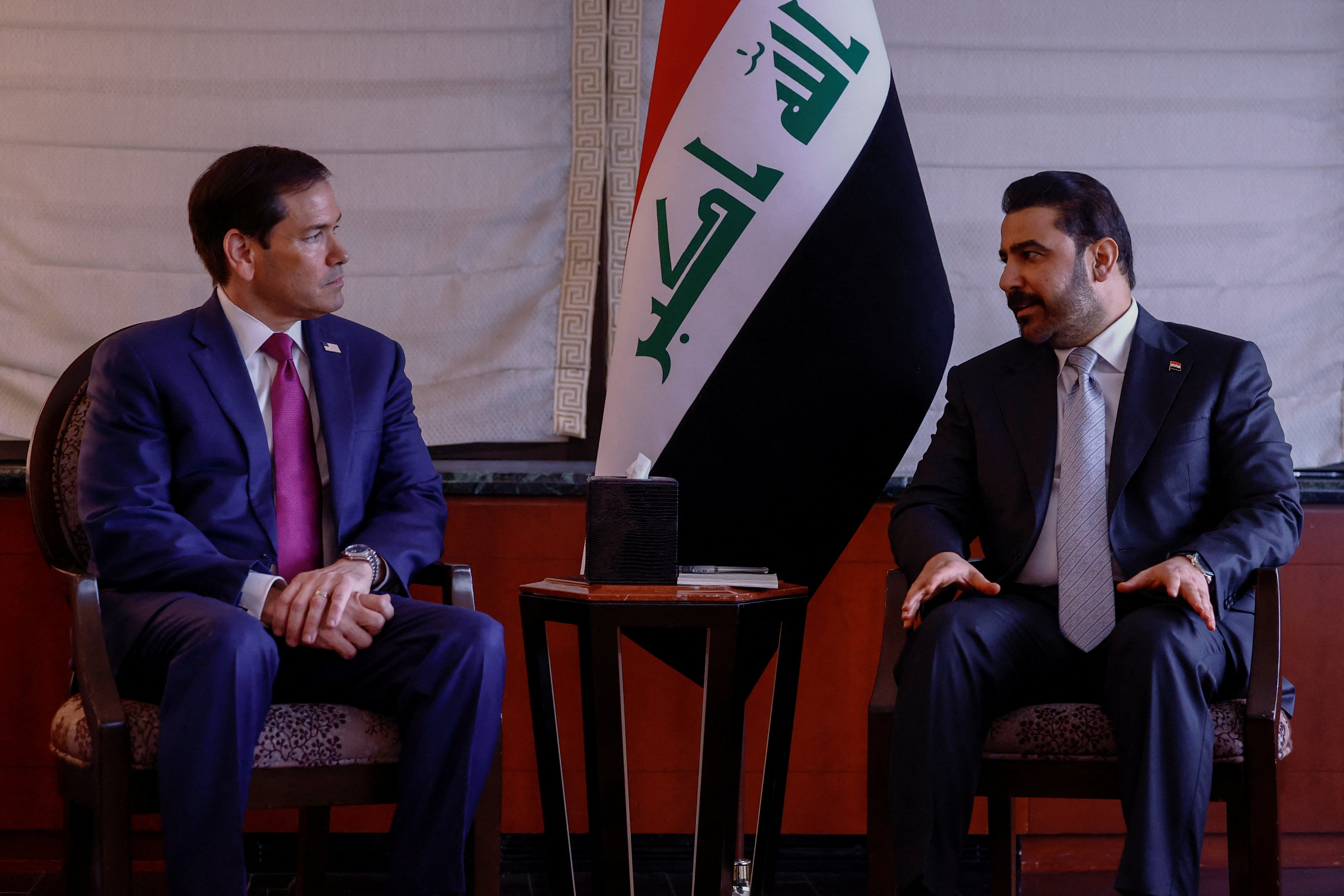 Iraqi Prime Minister Ali al-Zaidi meets with US Secretary of State Marco Rubio on the sidelines of the 81st United Nations General Assembly in New York City, US, September 21, 2026. (Reuters file)