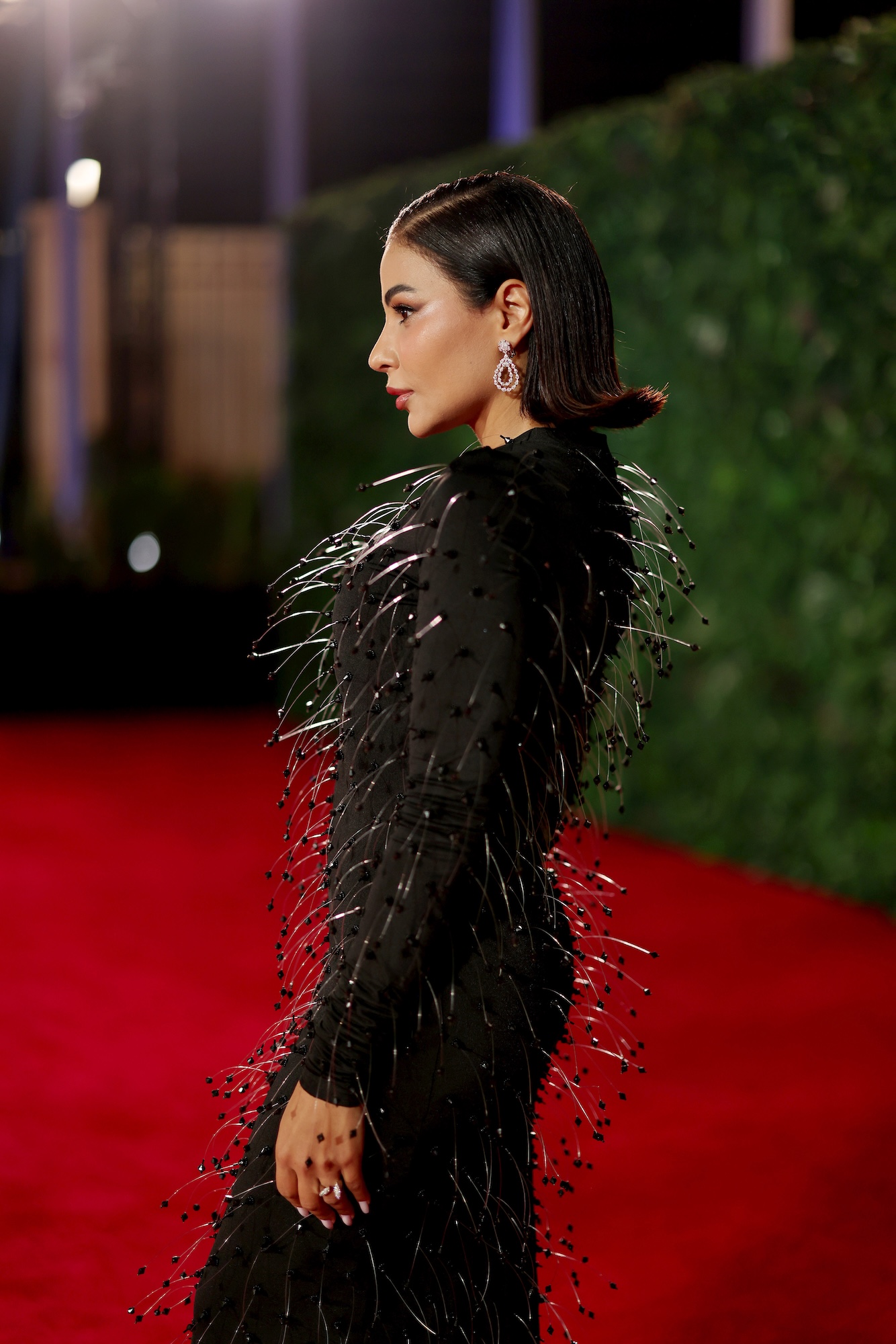 Mahira Abdel Aziz on the red carpet at the Red Sea International Film Festival in Saudi Arabia. (Getty Images)