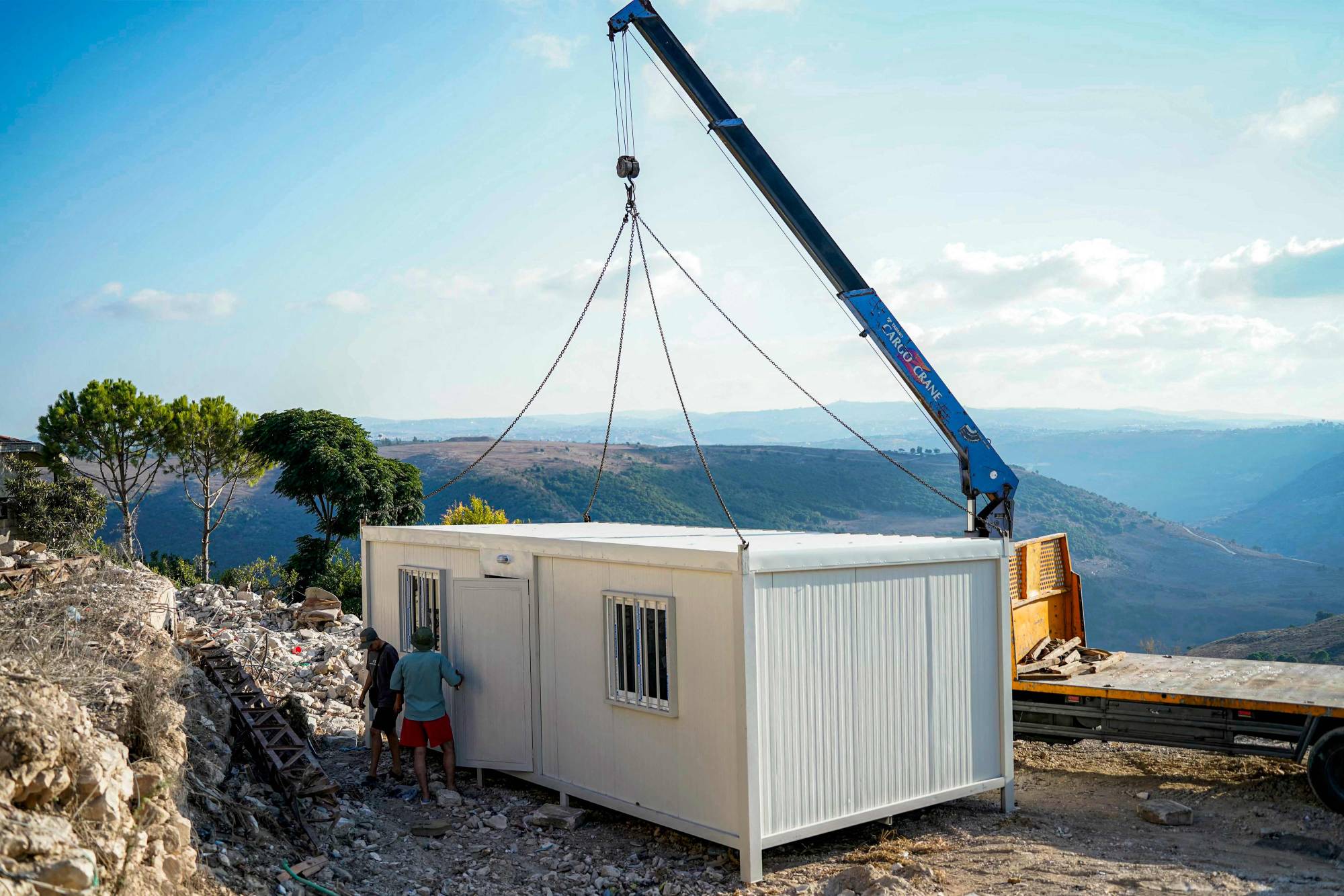 Prefabricated homes arrive in destroyed south Lebanon town