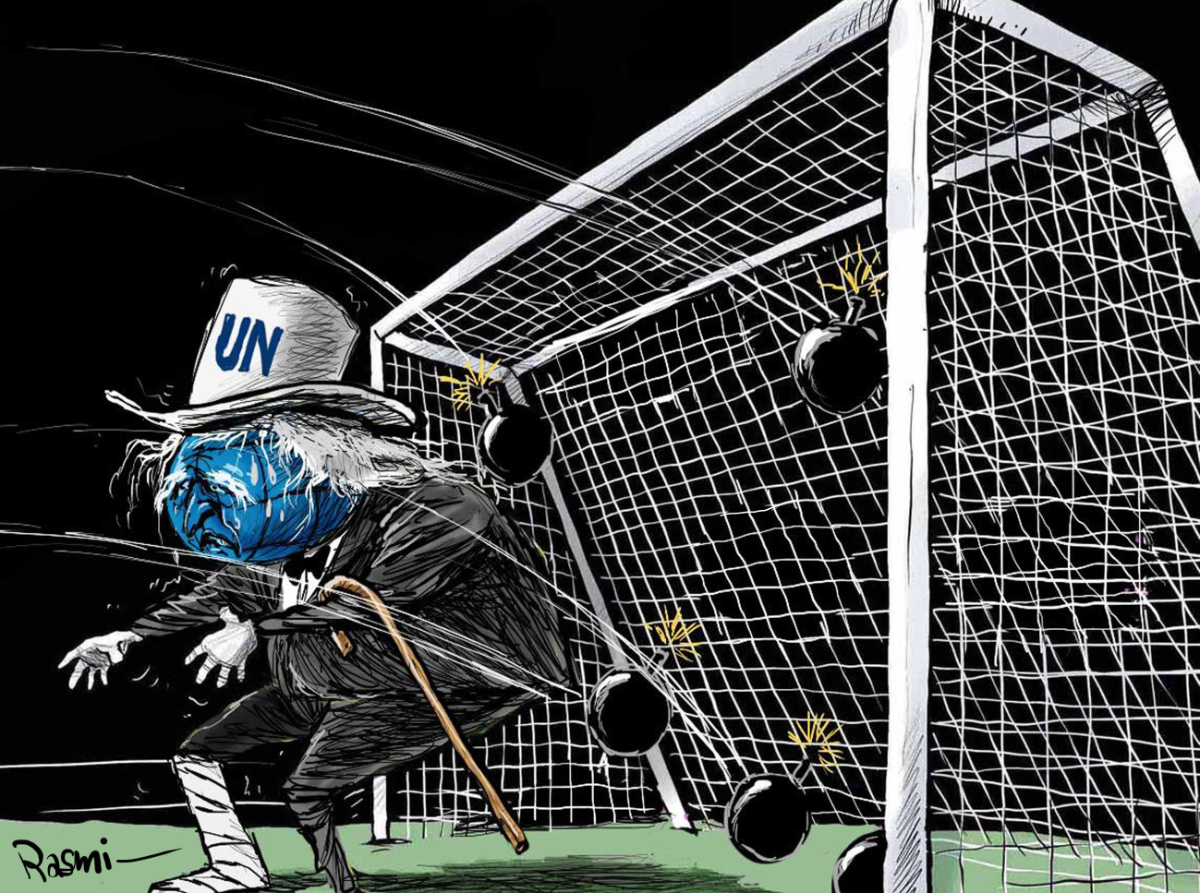 Cartoon by Amjad Rasmi. (Courtesy of Asharq Al-Awsat)