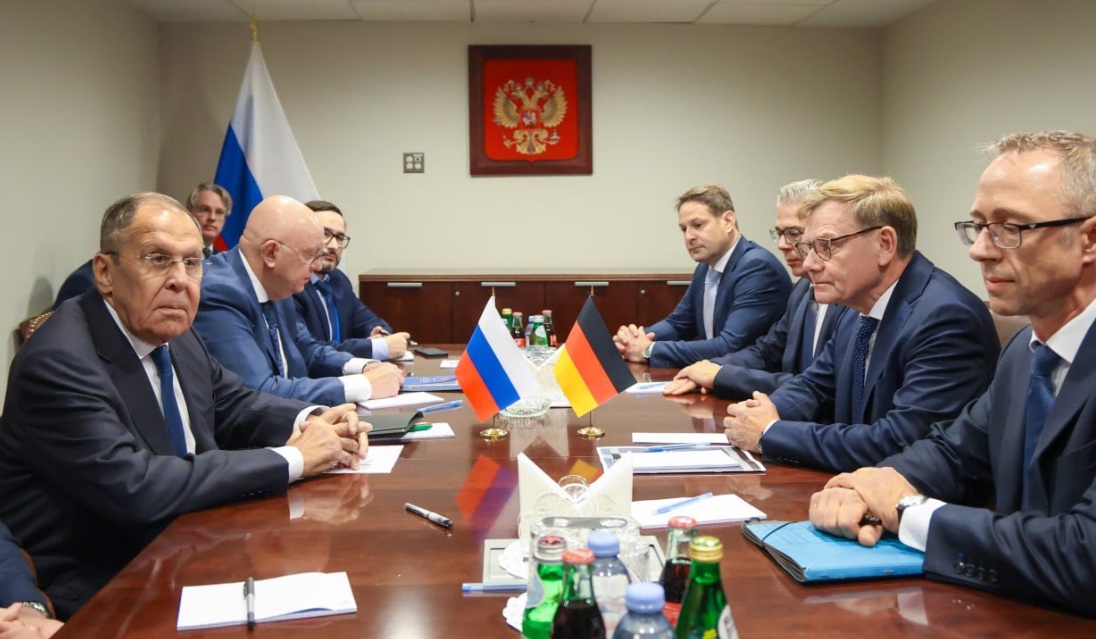 German, Russian foreign ministers have rare meeting at UN