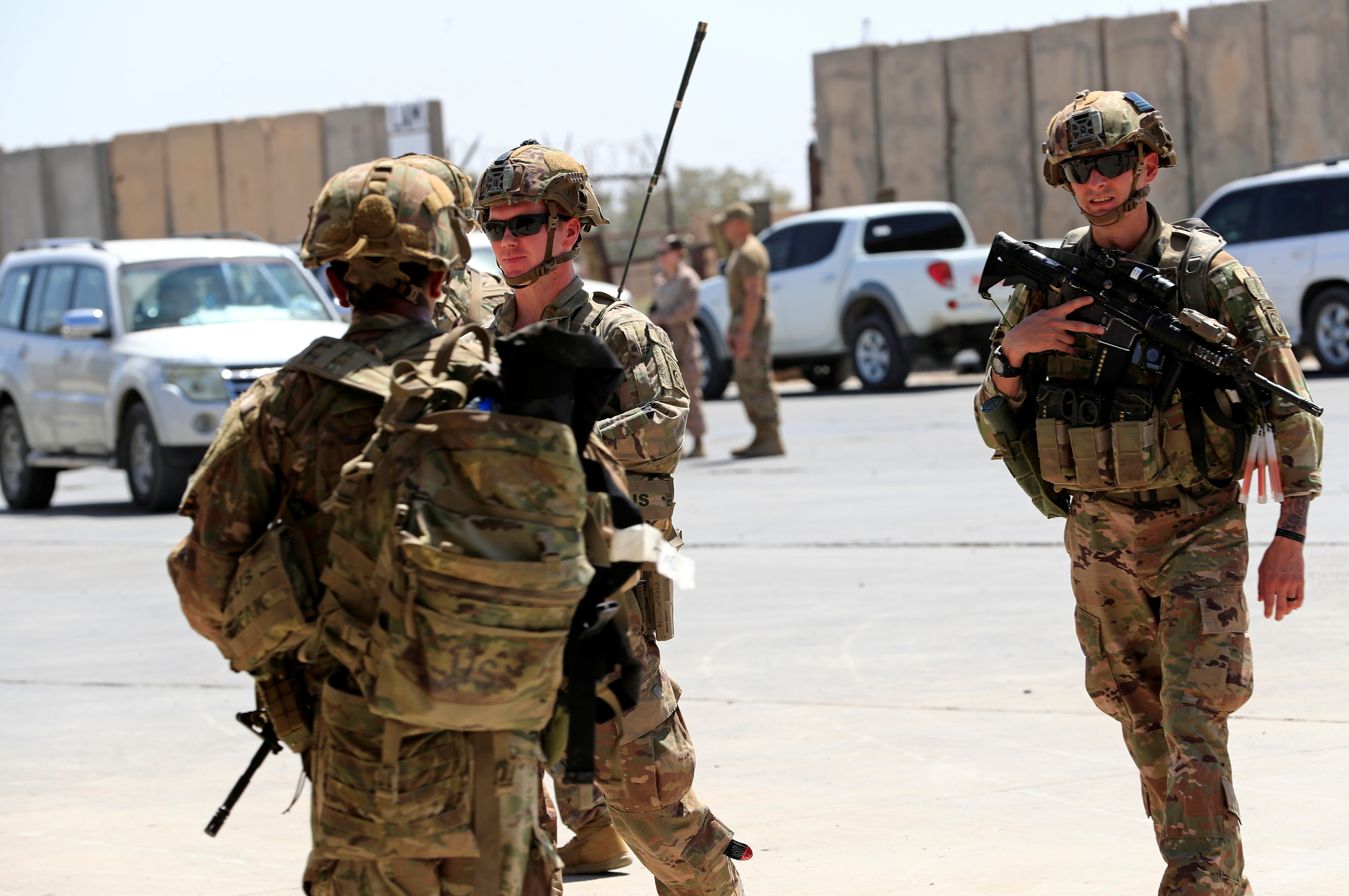 US soldiers from the coalition deployed to train Iraqi forces at a base north of Baghdad. (Reuters file)