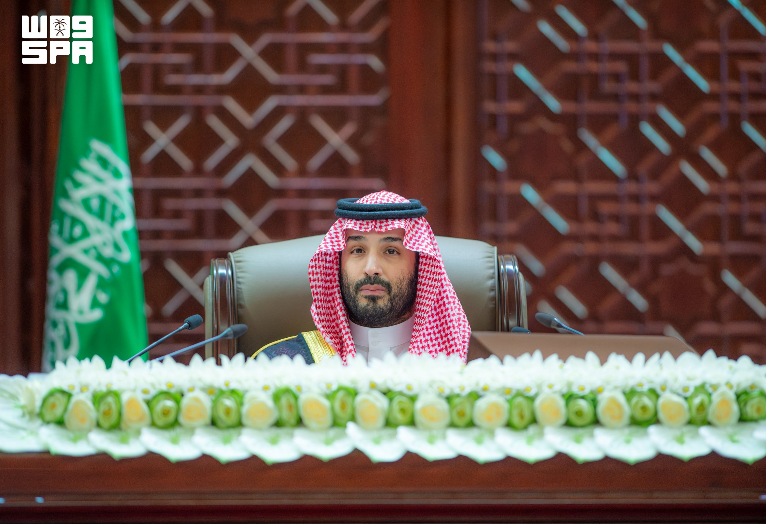 The crown prince said Saudi Arabia was working with its Gulf partners to safeguard regional security, pursue strategic cooperation and economic integration, and strengthen joint action. (SPA)