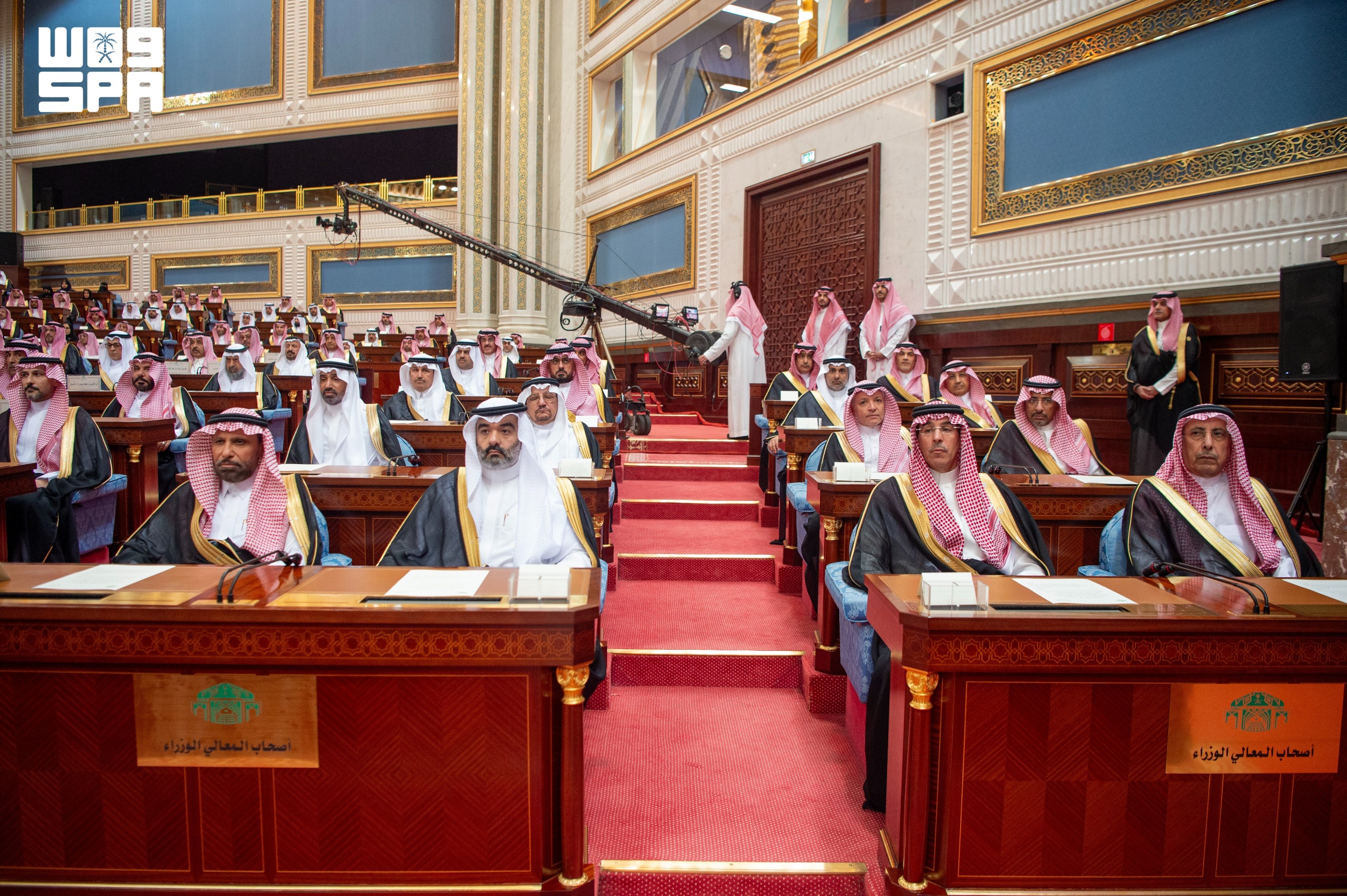 During his speech, he reaffirmed Saudi Arabia’s commitment to the rights of the Palestinian people and said the Kingdom supported the Yemeni government and its efforts against the Houthis. (SPA)