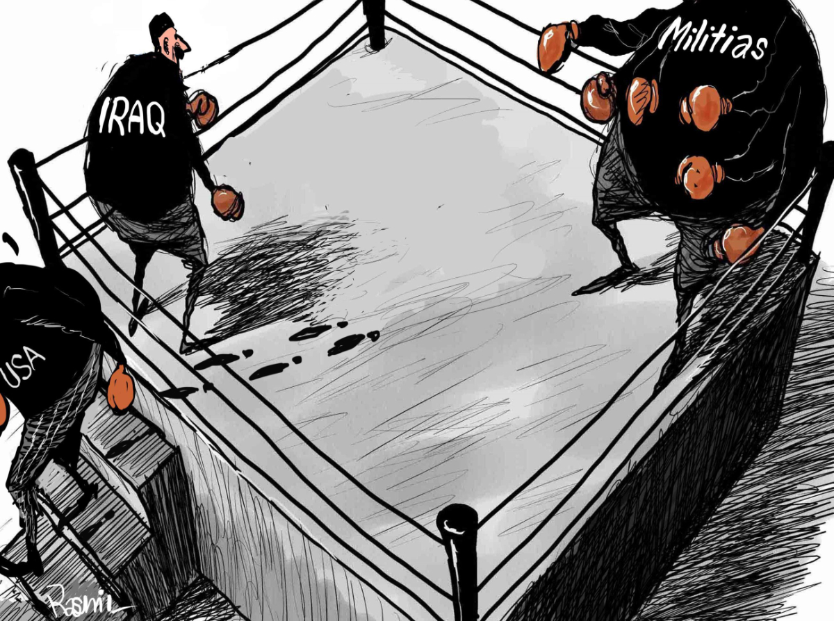 Cartoon by Amjad Rasmi. (Courtesy of Asharq Al-Awsat)