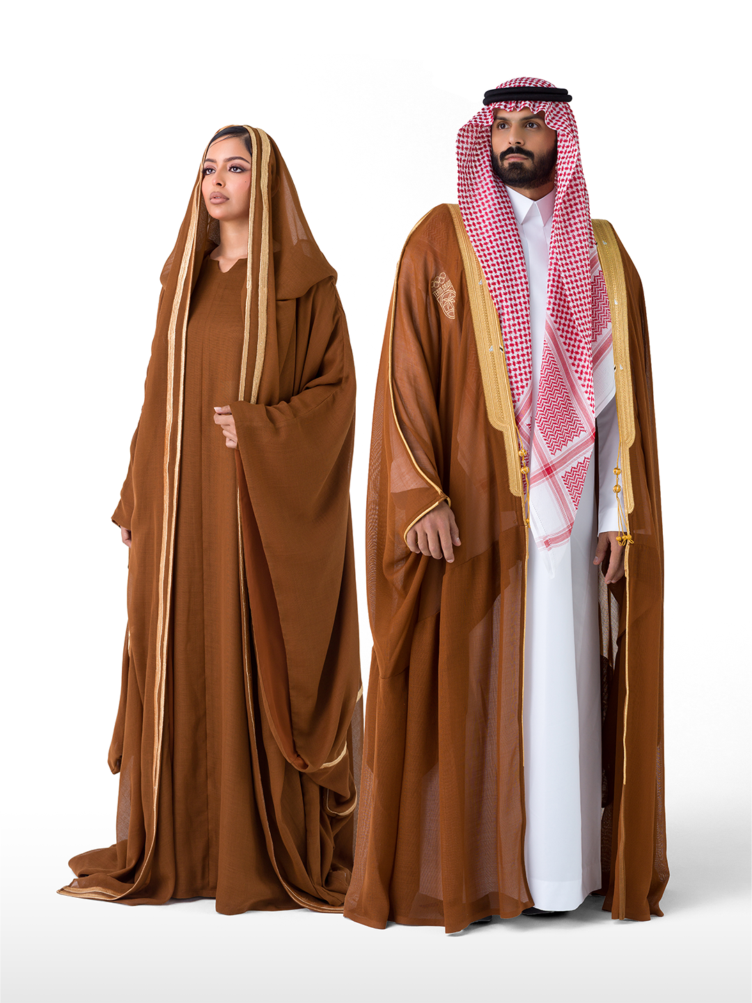 Two of Al-Salmi's outfits for Saudi athletes. (Supplied)