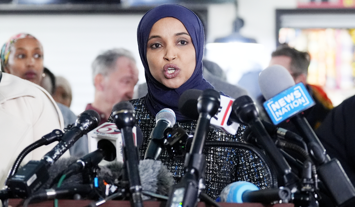 Rep. Ilhan Omar, D-Minn., speaks during a news conference on Jan. 28, 2026, in Minneapolis. (AP)