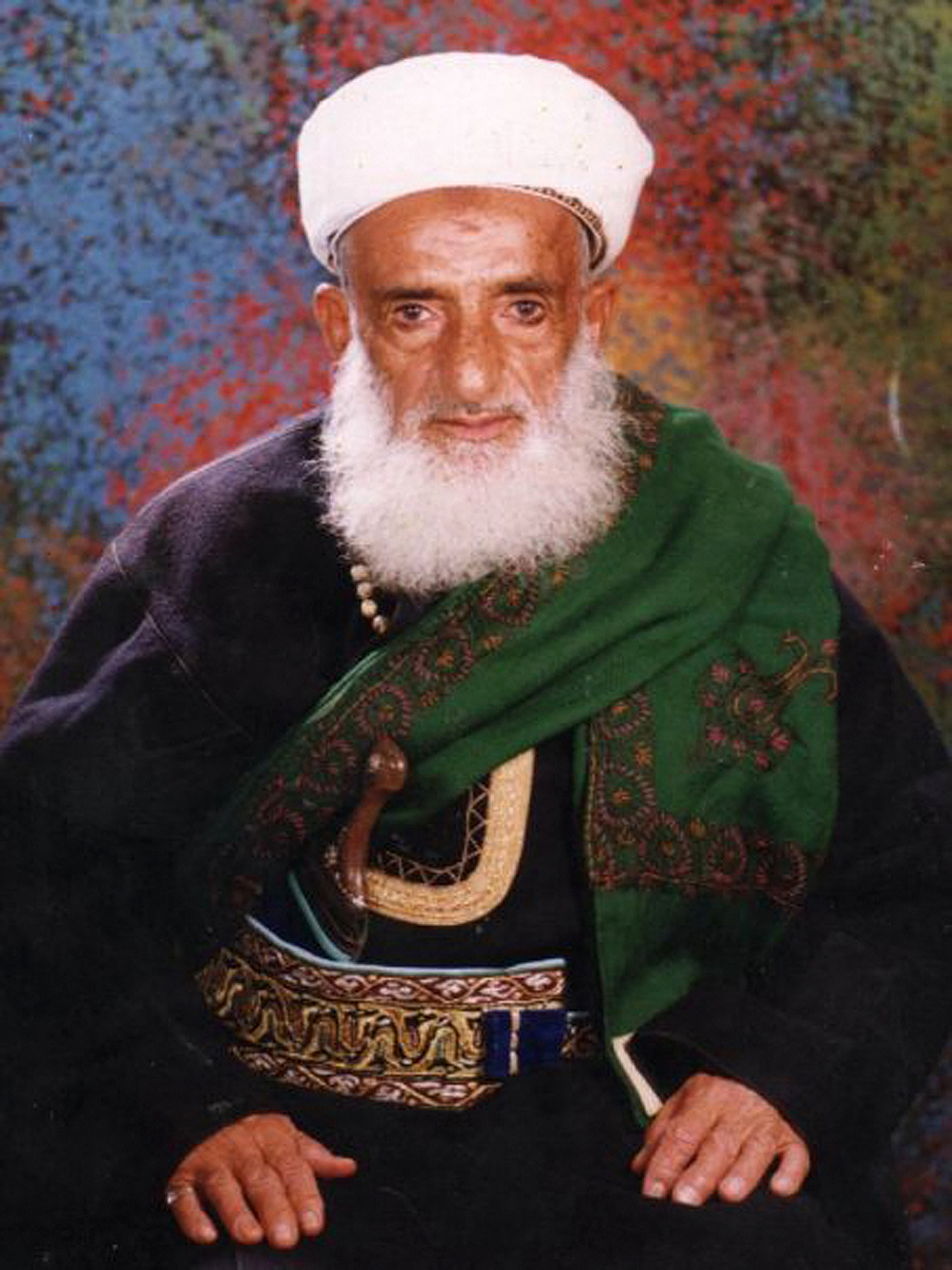 Badreddin Al-Houthi, the father of late Hussein Al-Houthi and the group’s actual leader Abdul-Malik Al-Houthi. (AFP file)