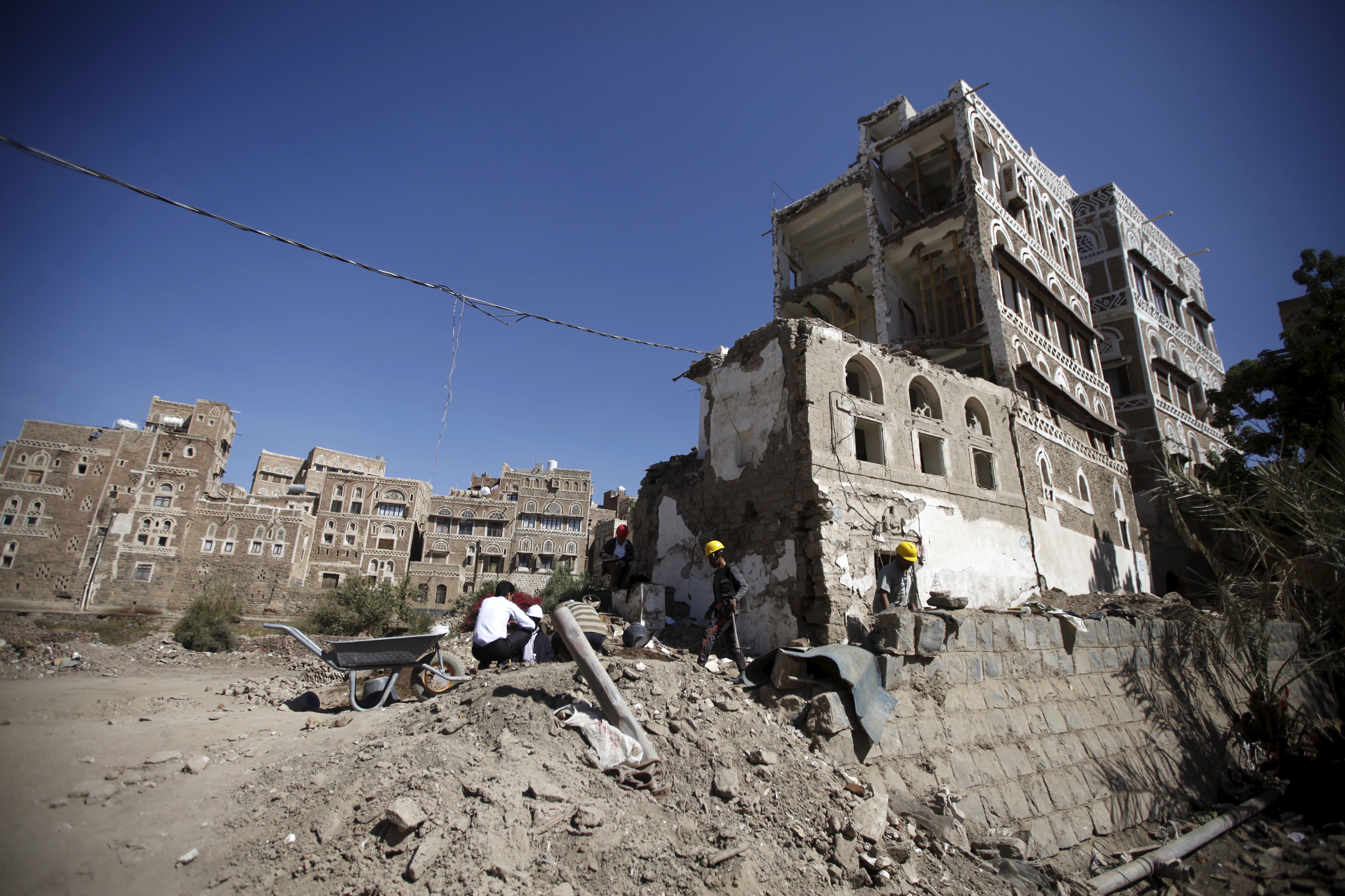 Yemen’s Old City of Sanaa, renowned for its historic tower houses and intricate architecture, faces growing risks from conflict. (Reuters file)