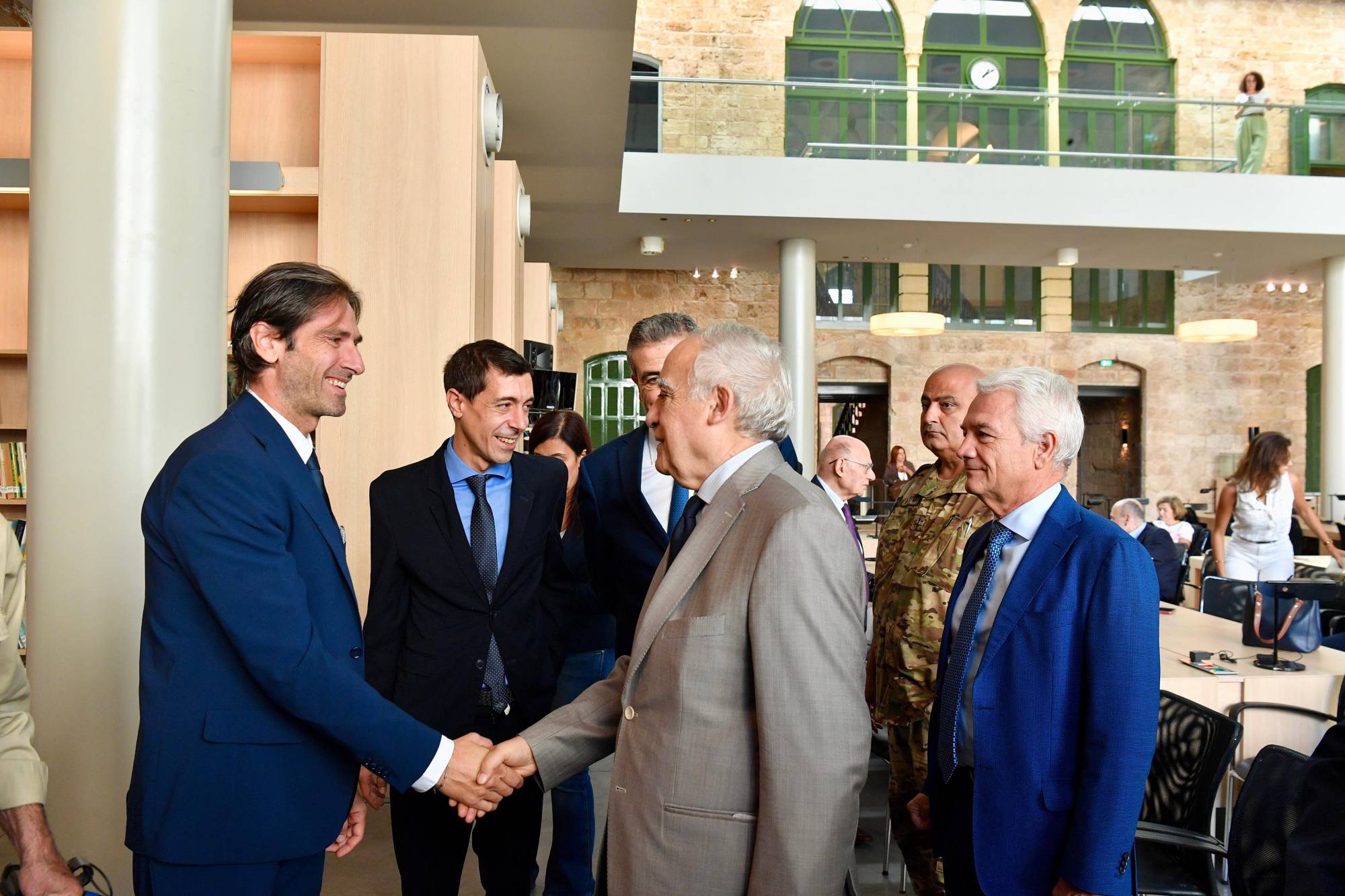 Salame with Italian Ambassador Fabrizio Marcelliat the launch ceremony. (Ministry of Culture)
