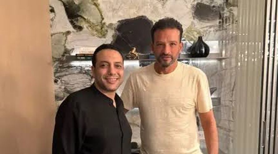 Mahmoud Ammar, founder of Aqar Exit, and investor Ayman Mamdouh Abbas.
