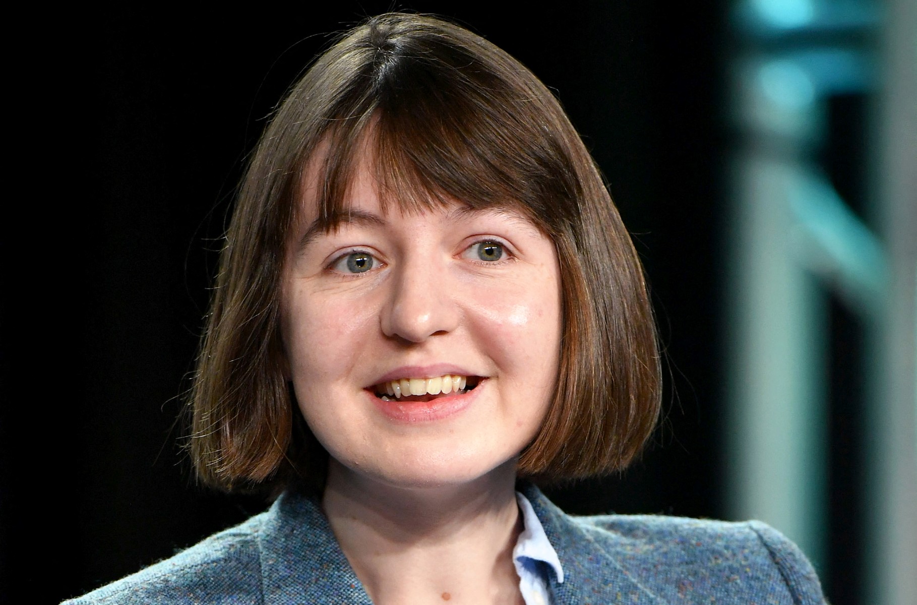 Irish author Sally Rooney speaks during the Hulu segment of the 2020 Winter TCA Press Tour at The Langham Huntington in Pasadena, California on January 17, 2020. (AFP)