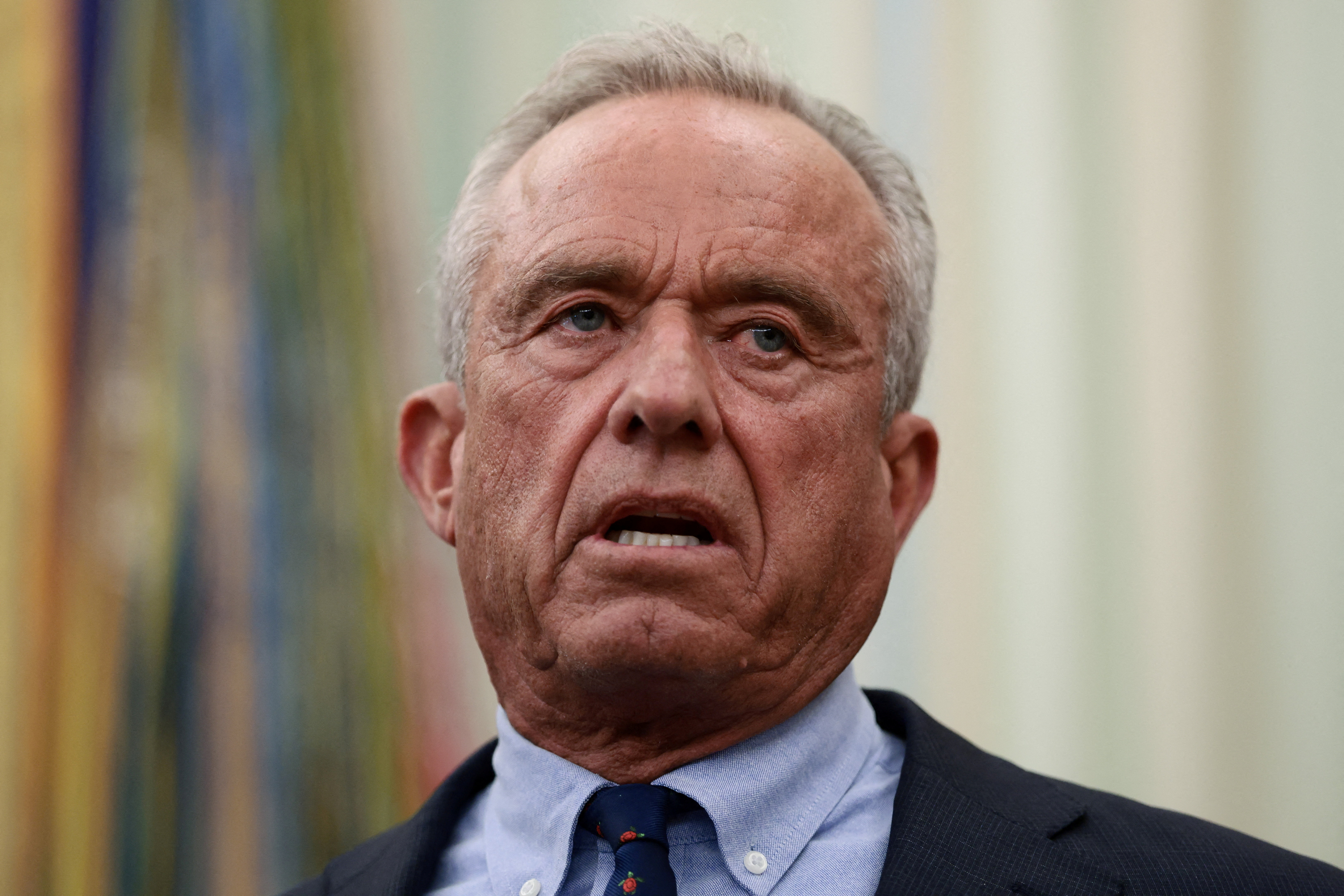 Robert F. Kennedy Jr. speaks during an event in the Oval Office at the White House in Washington, D.C. (Reuters file)