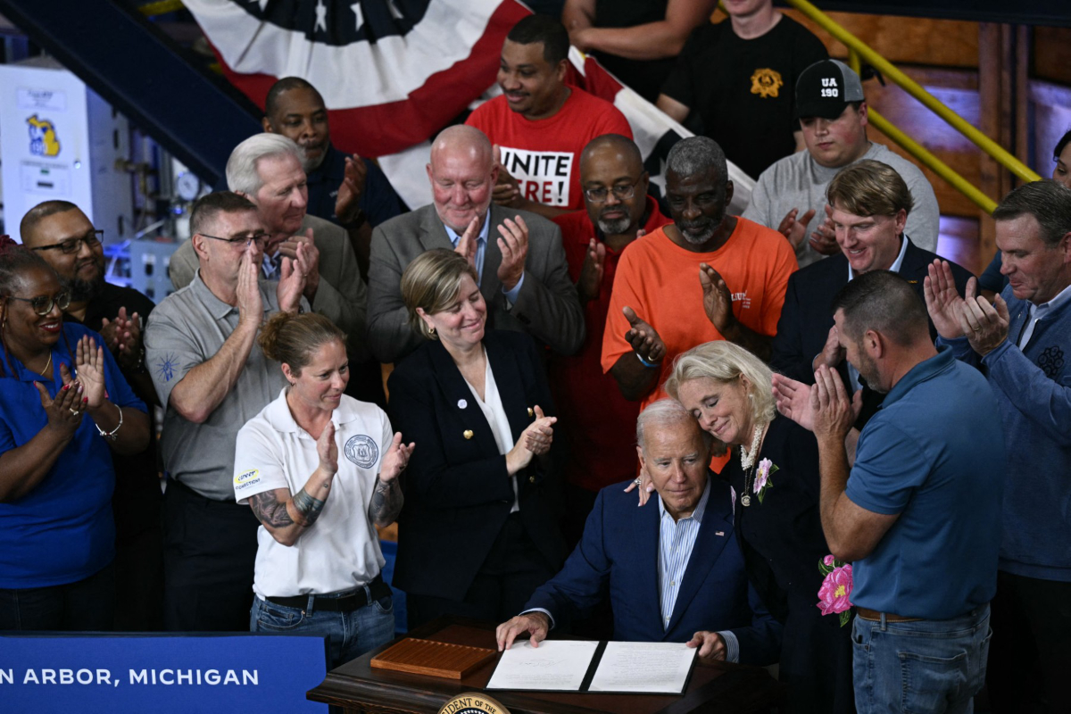 US President Joe Biden campaigning in Ann Arbor, Michigan on September 6, 2024. (AFP file photo)