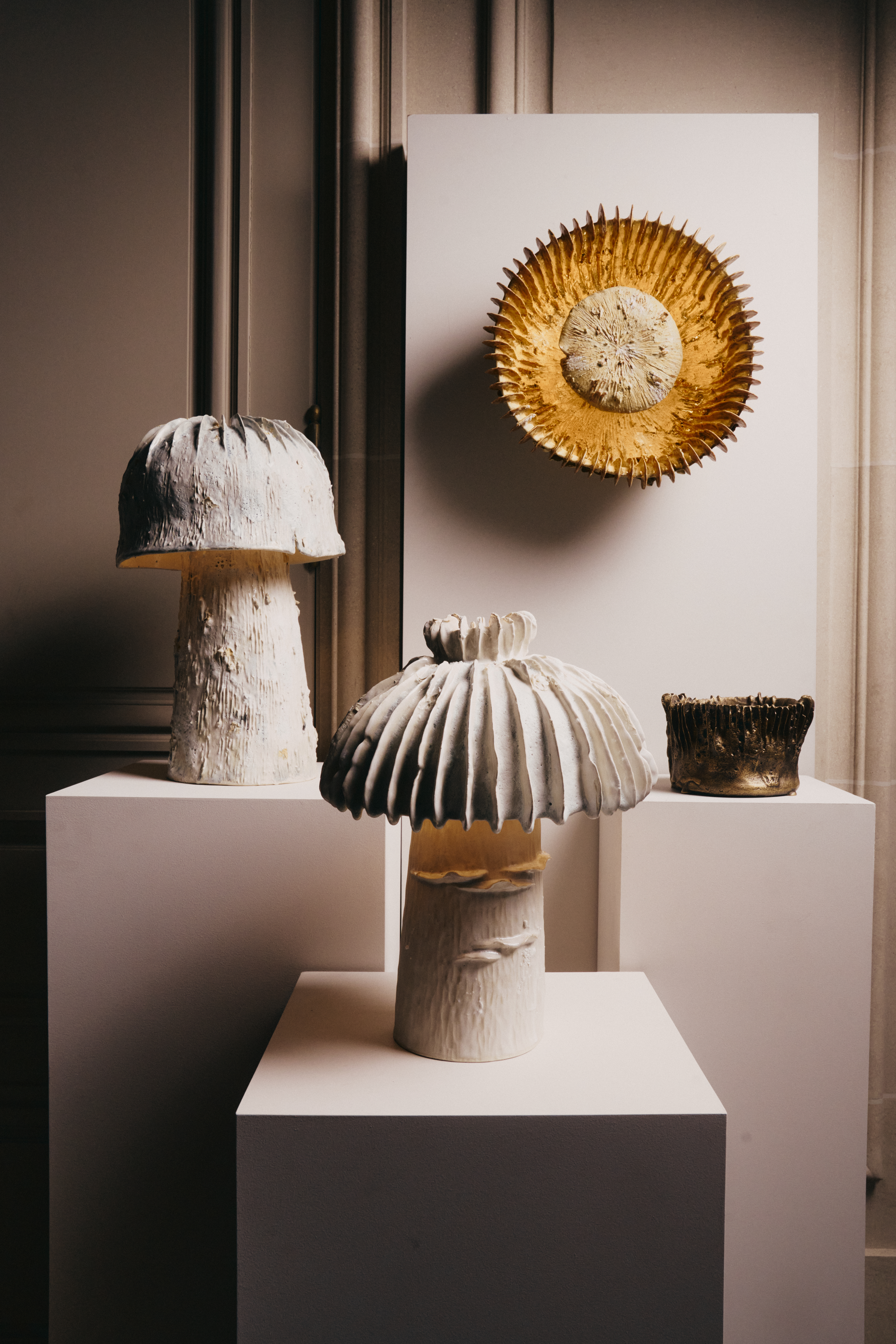 The presentation in Paris paired mid-century Brazilian works by Joaquim Tenreiro, Abraham Palatnik and Branco e Preto with objects by Lebanese architect and ceramicist Zein Daouk. (Supplied)