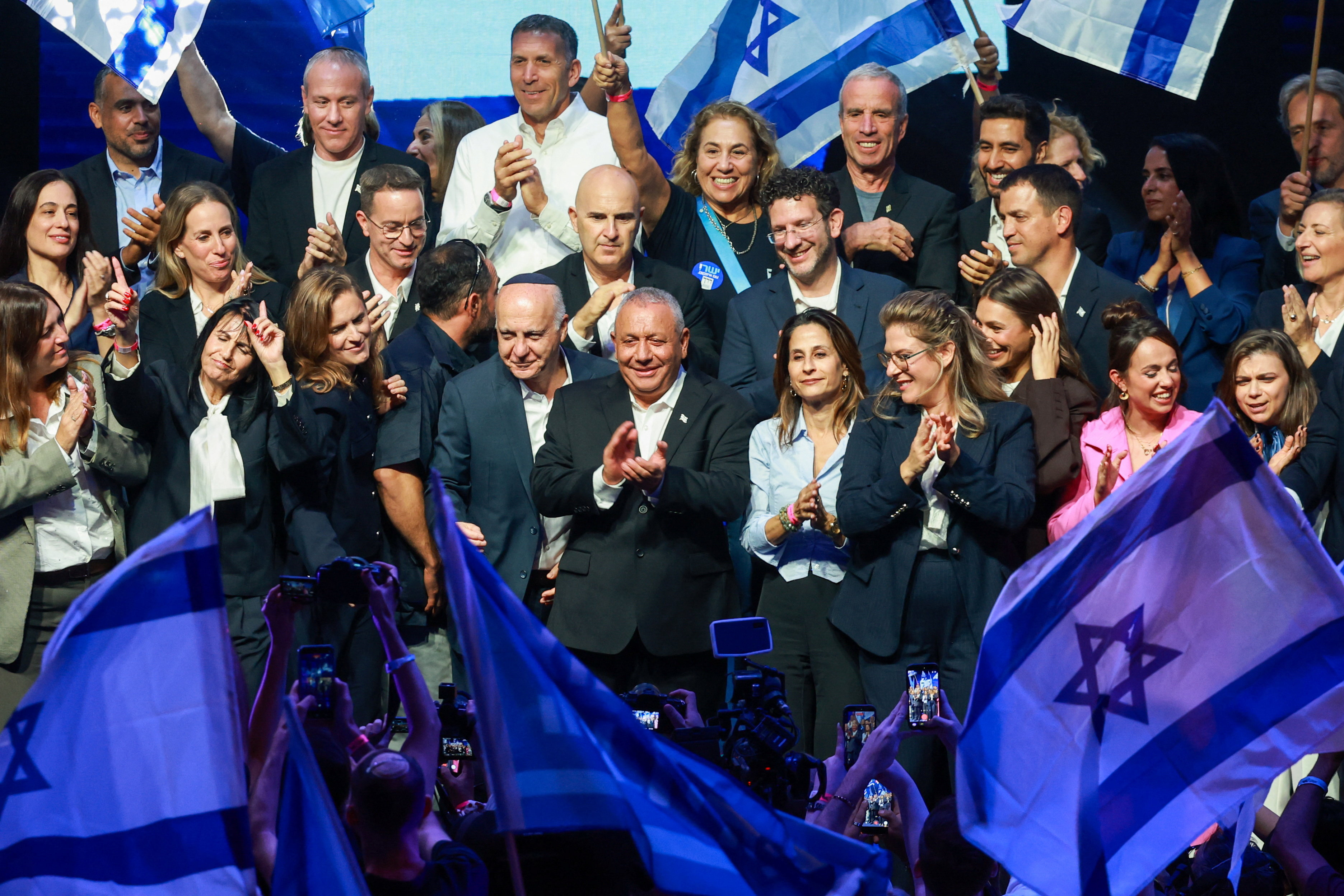 Former Israeli military chief Gadi Eisenkot attends an event for his Yashar party, ahead of Israel's national election. (Reuters file)