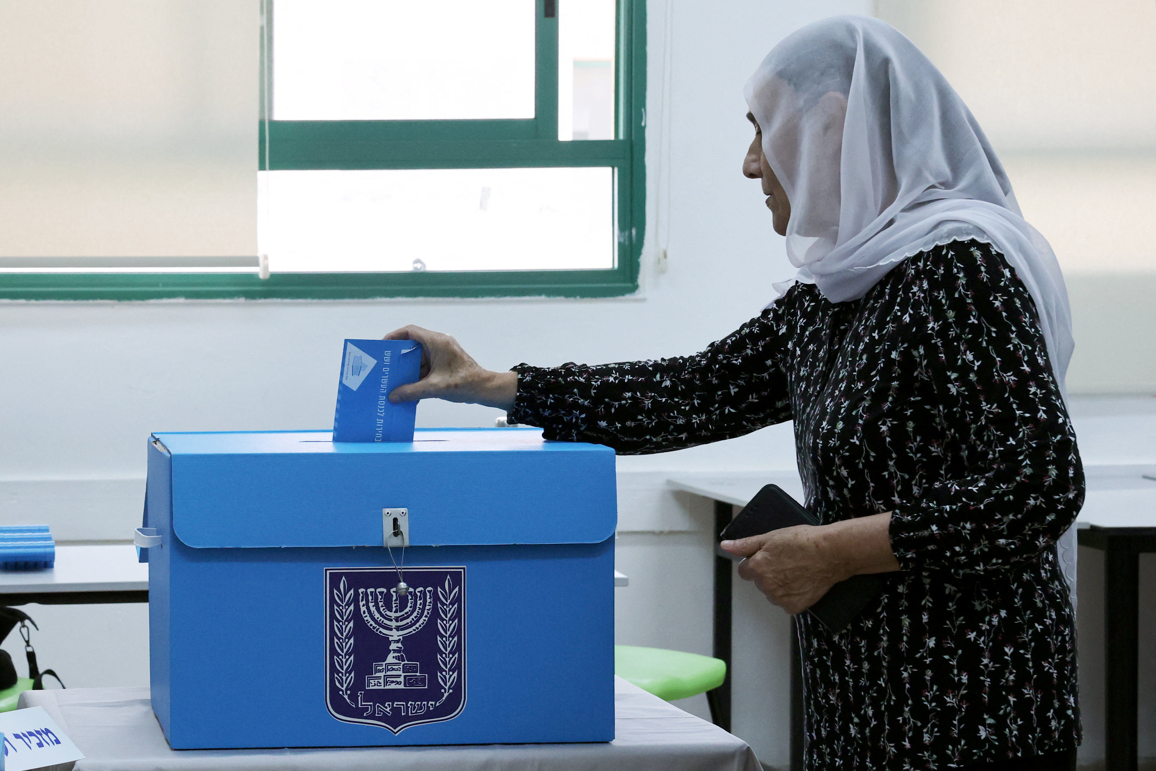 A woman votes in the Israeli national election. (Reuters file)