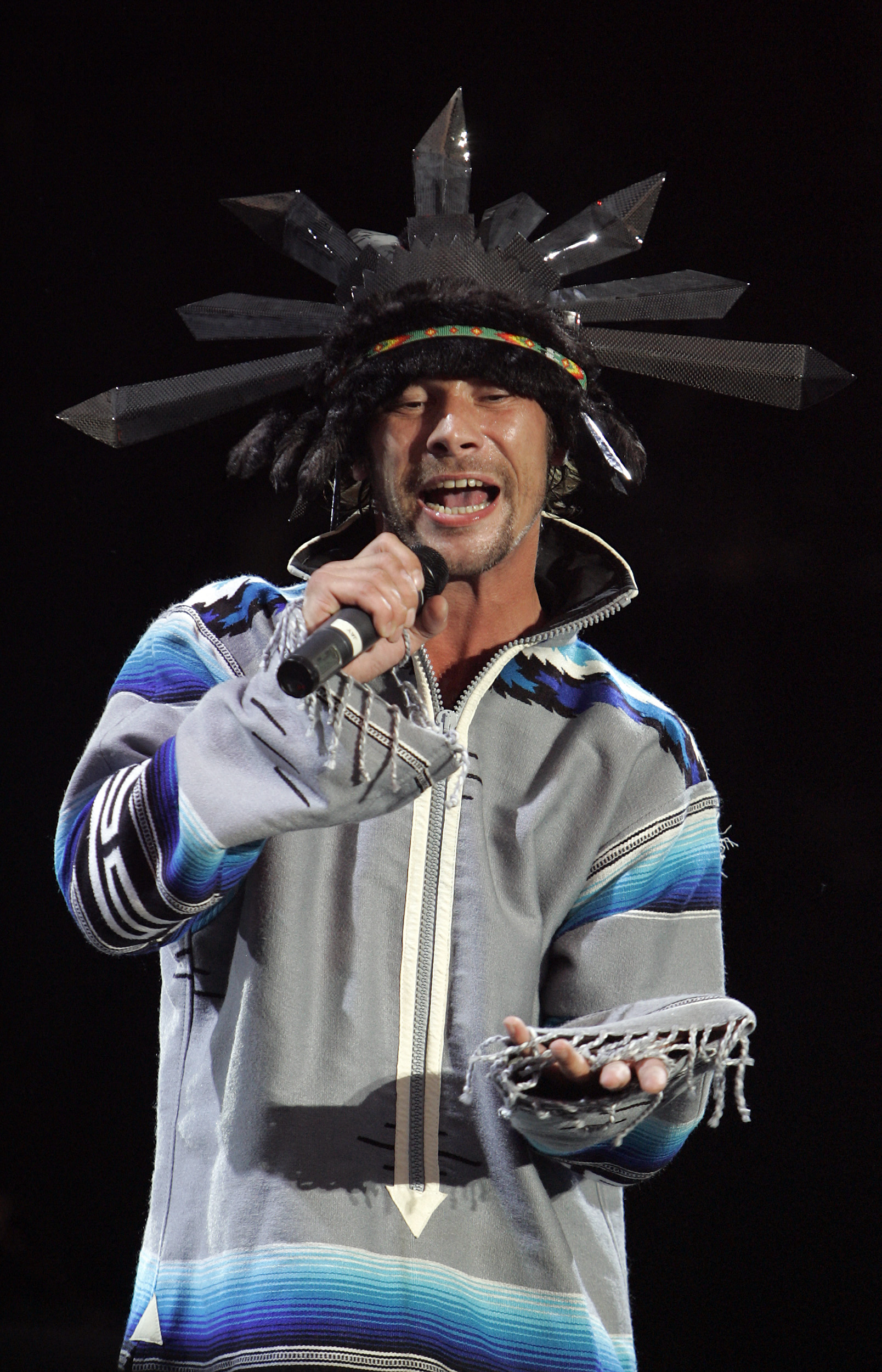 Jay Kay, frontman of Jamiroquai, an early influence on Vinyl Mode. (AFP)