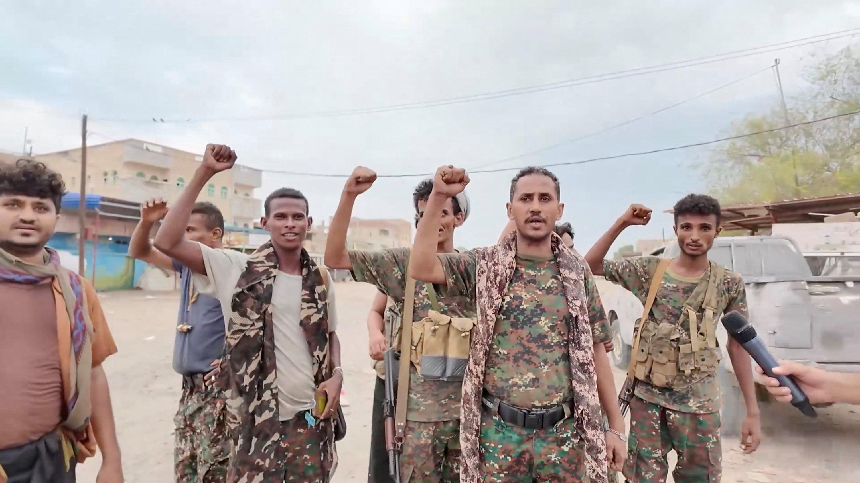 Houthis celebrate territorial gains after a major offensive operation in western Yemen. Jawad said capturing Taiz would undermine the internationally recognized government’s remaining influence over northern Yemen. (Reuters/File)