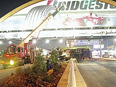 Sewage Tanker Overturns in Jeddah