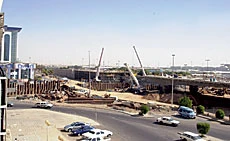 Work on Prince Abdullah Bridge Progressing