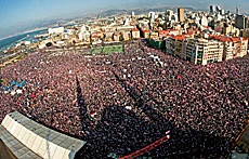 Biggest Anti-Syria Protest in Beirut