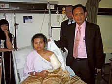Govt Gives SR50,000 to Injured Maid