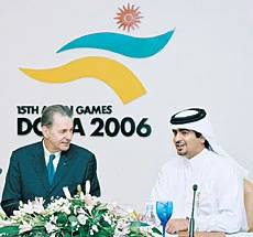 IOC Chief Visits Doha Games Headquarters