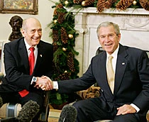 Bush, Olmert Express Hope for Peace