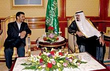 Abdullah, Ahmadinejad Hold Wide-Ranging Talks