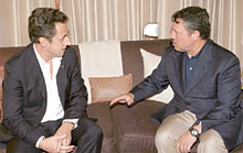 Abdallah, Sarkozy Discuss Peace Moves