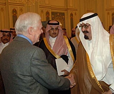 King Abdullah Welcomes Carter