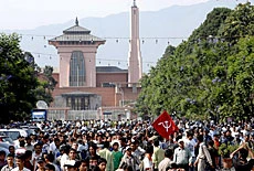 Nepal Royal Flag Comes Down