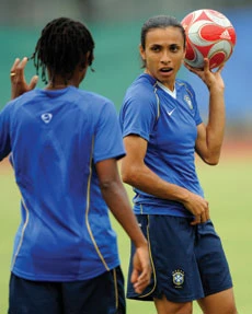 Brazil’s women take on men’s work in final