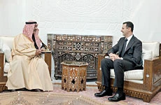 Syrian president meets with Muqrin