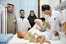Egyptian twins flown in for surgical separation
