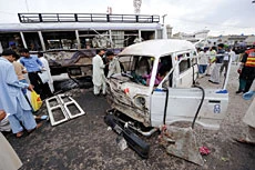 Nuclear facility bus bombed