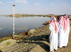 Sewage lake dam safe