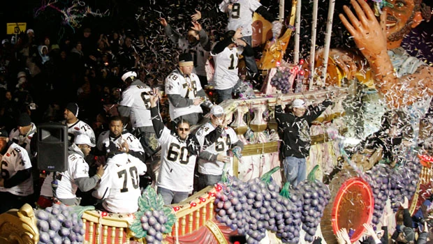 Good times roll at Saints victory parade