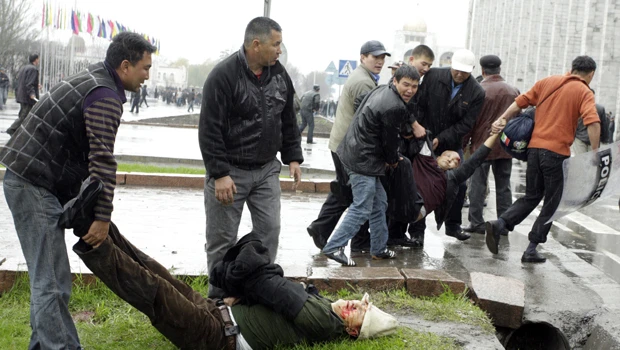 Anti-govt protests sweep Kyrgyzstan, 100 said dead